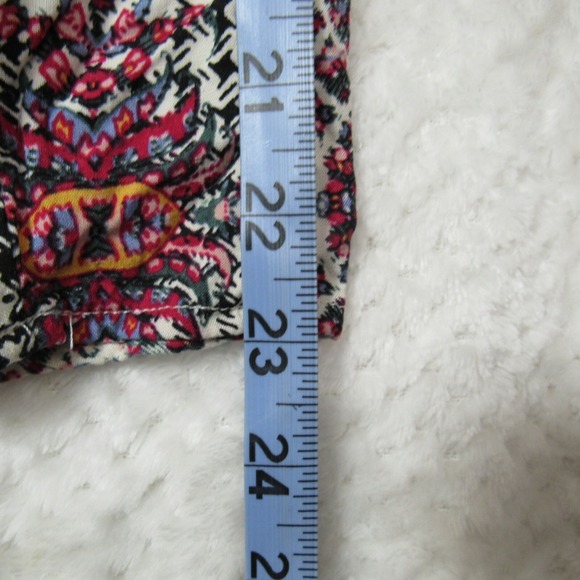 Copper Key Floral Sz Small BOHO Multicolor Shear Long Sleeve Blouse Top Shirt - Picture 6 of 8